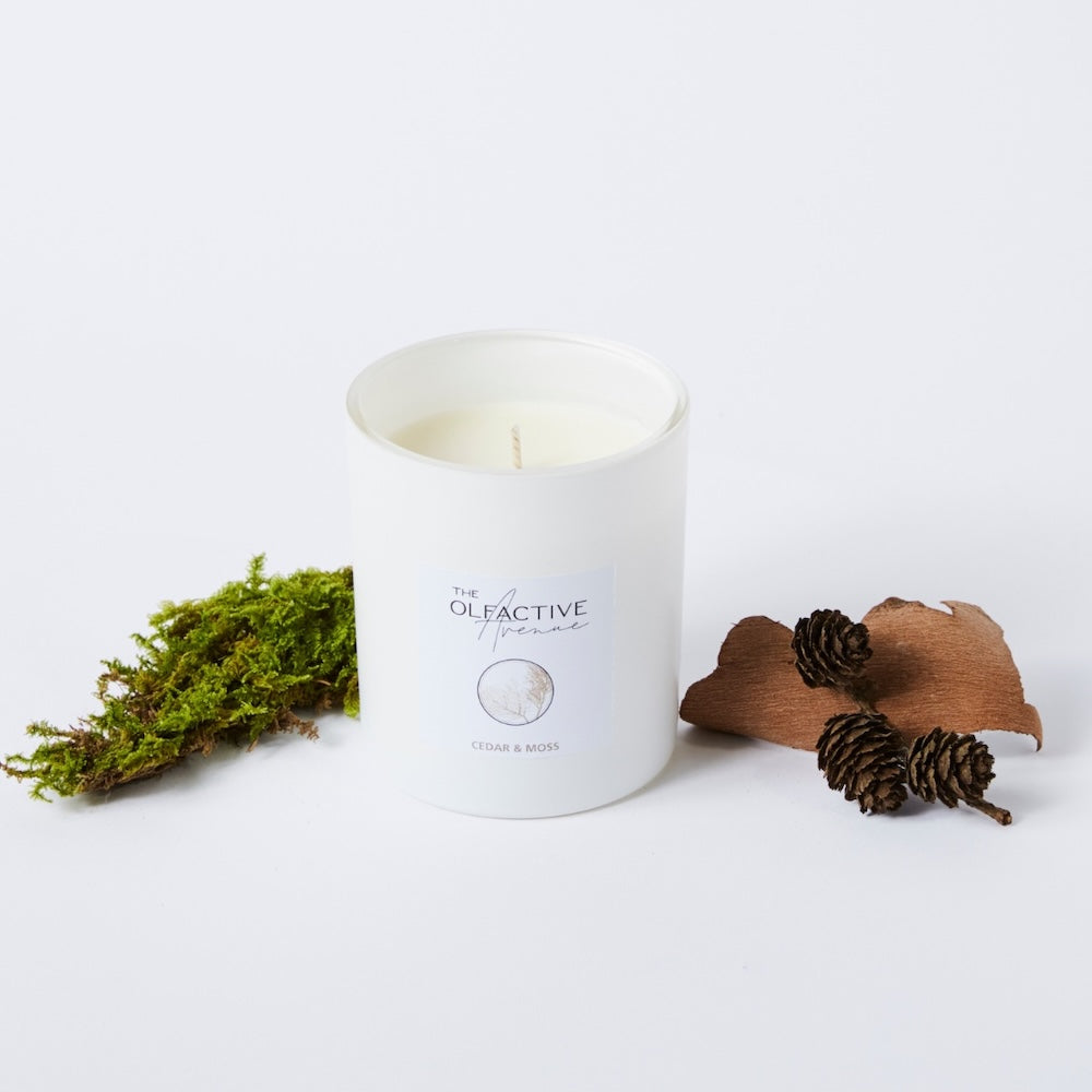 CEDAR & MOSS Duftkerze – premium Duftkerze im Glas