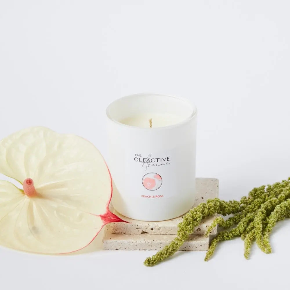 PEACH & ROSE Duftkerze – premium Duftkerze im Glas