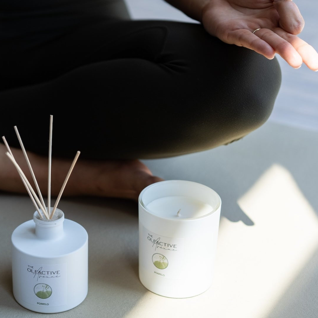Pomelo Duftkerze und Raumduft Yoga