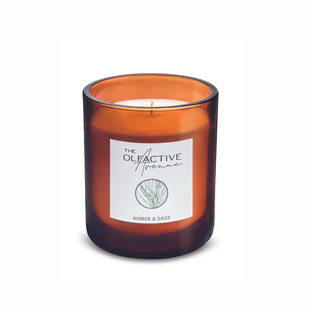 AMBER & SAGE Duftkerze – minimalistische Duftkerze für dein achtsames Zuhause