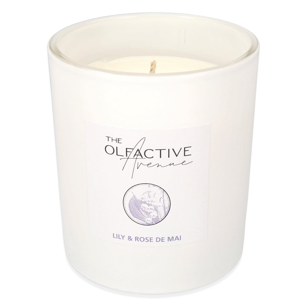 LILY & ROSE DE MAI Duftkerze – minimalistische Duftkerze für dein achtsames Zuhause