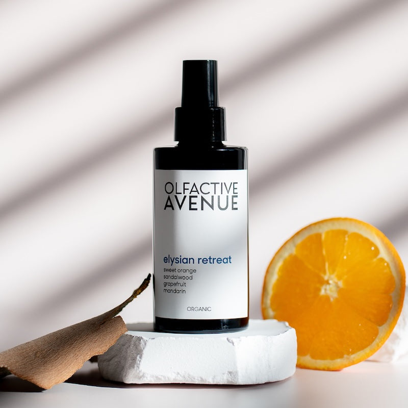 Raumspray Elysian Retreat – für kleine Auszeiten & frische Perspektiven – natürlicher Raumduft als Aromaspray für dein Wohlbefinden