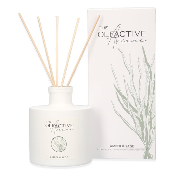 Luxuriöser Amber & Sage Raumduft Diffuser – aromatischer Lavendel & Salbei, The Olfactive Avenue