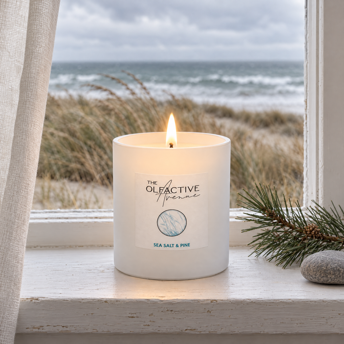 Sea Salt & Pine Duftkerze – Pinie, Bergamotte & Meersalz
